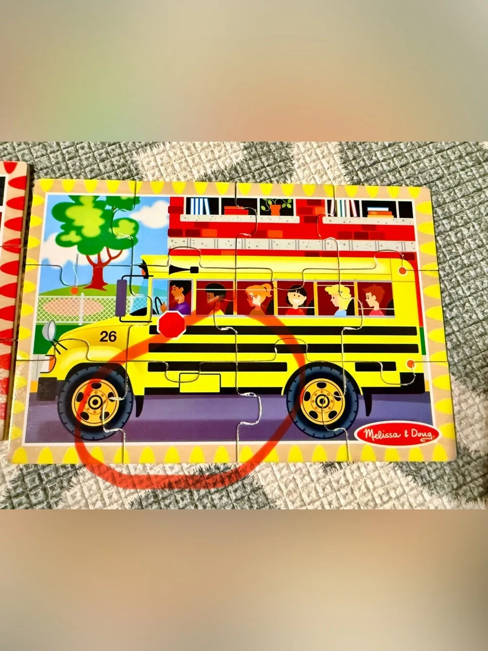 Melissa & Doug Wooden Jigsaw Puzzles in a Box Vehicles 8 Puzzles (2 Sets)